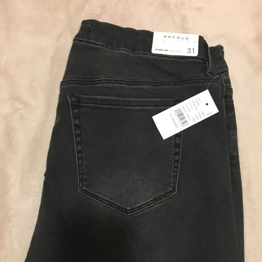 Pac Sun Size 31 Short Faded Black Push Up Jegging